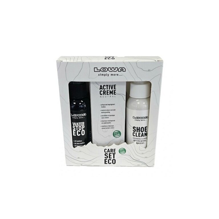 Lowa Schuhpflege-SET Care ECO neutral (1x Water Stop ECO, 1x Active Creme, 1x Shoe Clean) - 1 Set