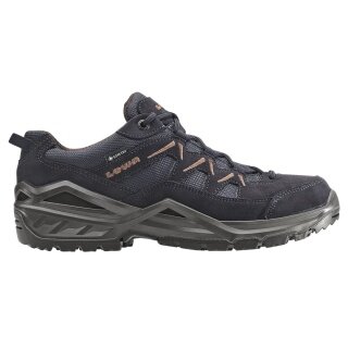 Lowa Wanderschuhe Sirkos Evo Low GTX (Veloursleder/Textil, wasserdicht) navyblau/braun Herren