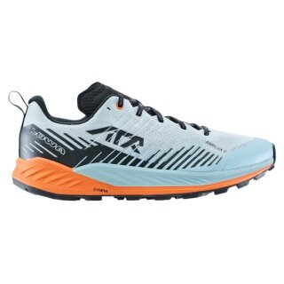 Lowa Trail-Laufschuhe Amplux 2 (Synthetik, Leichtigkeit) nebelblau/orange Herren