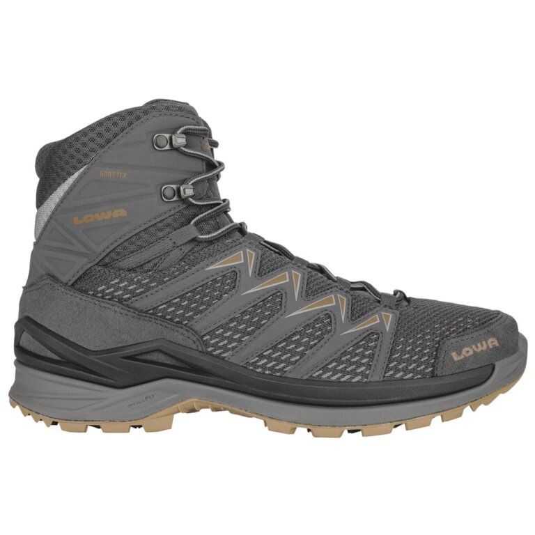 Lowa Wander-Travelschuhe Innox Pro Mid GTX (All-Terrain, Synthetik/Textil, wasserdicht) 2025 graphitegrau/braun Herren