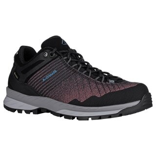 Lowa Wanderschuhe Carezza GTX Low (Trekking, Textil/Synthetik, wasserdicht) schwarz/altrosa Damen