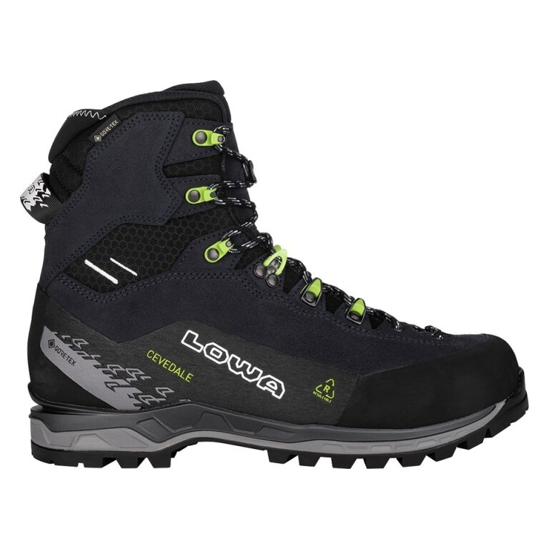 Lowa Wanderschuhe Cevedale PRO GTX MID (Trekking, Veloursleder, wasserdicht) navyblau/limegrün Herren