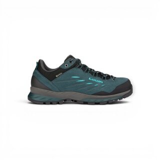 Lowa Wanderschuhe Delago GTX Low (Trekking, Veloursleder, wasserdicht) petrolblau/aquamarin Damen