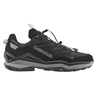 Lowa Wanderschuhe Maddox Pro Low GTX SL (Fast-Hiking, Textil/Synthetik, wasserdicht) schwarz/grau Herren