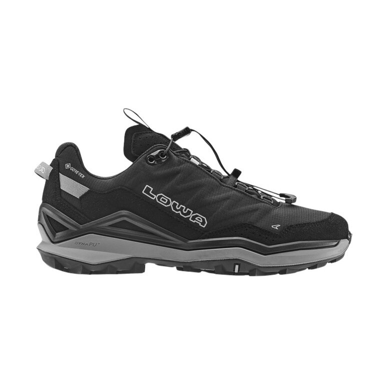 Lowa Wanderschuhe Maddox Pro Low GTX SL (Fast-Hiking, Textil/Synthetik, wasserdicht) schwarz/grau Herren