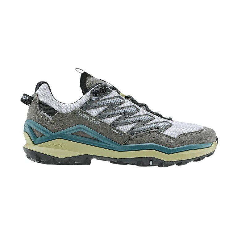 Lowa Wanderschuhe Maddox Pro Low (Fast-Hiking, Textil/Synthetik) grau/farn Herren