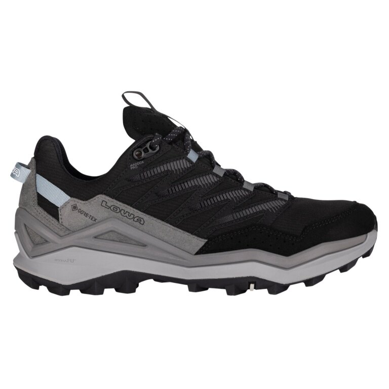 Lowa Wanderschuhe Maddox Pro GTX Low (Textil/Synthetik, wasserdicht) schwarz/grau Damen