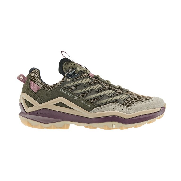 Lowa Wanderschuhe Maddox Pro Low (Fast-Hiking, Textil/Synthetik) braun/rosa Damen