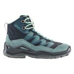 Lowa Wanderschuhe Maddox Pro Mid GTX Junior (Textil/Veloursleder, wasserdicht) navyblau/blau Kinder