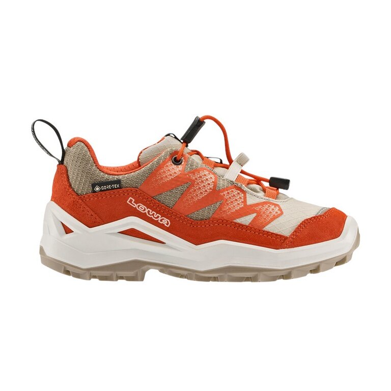 Lowa Wanderschuhe Maddox Pro Low GTX Junior (Textil/Veloursleder, wasserdicht) orange/rot Kinder