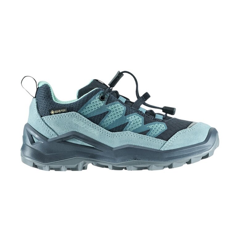 Lowa Wanderschuhe Maddox Pro Low GTX Junior (Textil/Veloursleder, wasserdicht) navyblau/eisblau Kleinkinder