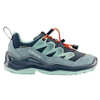 Lowa Wanderschuhe Maddox Pro Low GTX Junior (Textil/Veloursleder, wasserdicht) navyblau/rauchblau Kinder