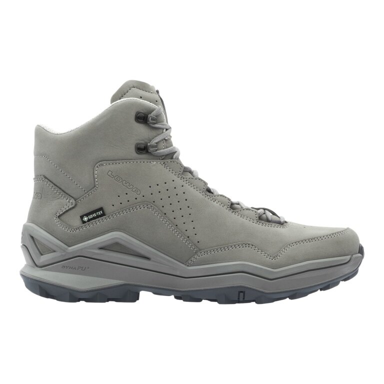 Lowa Wanderschuhe Maddox Pro LT GTX Mid (Fast-Hiking, Nubukleder, wasserdicht) grau Herren
