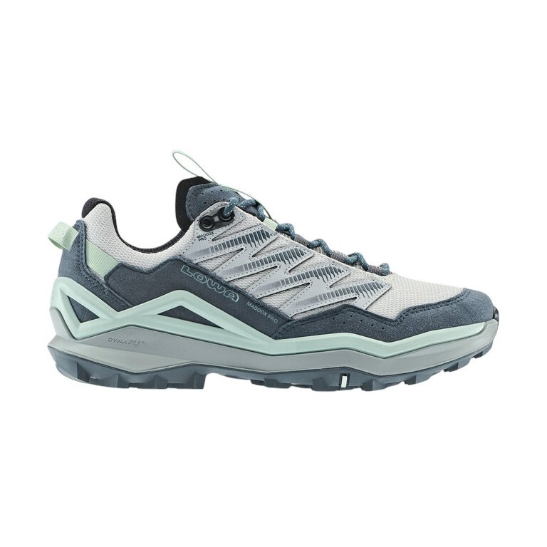 Lowa Wanderschuhe Maddox Pro Low (Fast-Hiking, Textil/Synthetik) schiefergrau/blau Damen