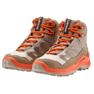 Lowa Wanderschuhe Maddox Pro Mid GTX Junior (Textil/Veloursleder, wasserdicht) braun/orange Kinder