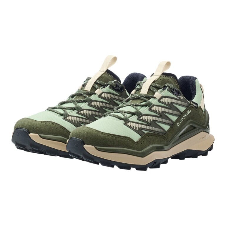 Lowa Wanderschuhe Maddox Pro GTX Low (Textil/Synthetik, wasserdicht) olivgrün/salbeigrün Damen