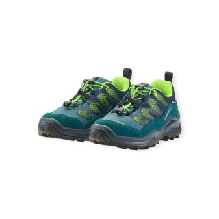 Lowa Wanderschuhe Maddox Pro Low GTX Junior (Textil/Veloursleder, wasserdicht) petrol/limone Kleinkinder