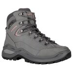Lowa Wanderschuhe Renegade Evo Mid GTX (All-Terrain, Nubukleder, wasserdicht) graphitegrau/rosa Damen