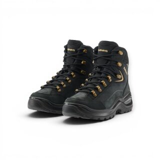 Lowa Wanderschuhe Renegade Evo Mid GTX (All-Terrain, Nubukleder, wasserdicht) schwarz/champagner Damen