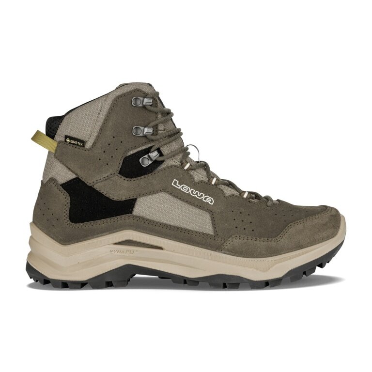 Lowa Wanderschuhe Ventierra GTX MID (Veloursleder/Textil, wasserdicht) olivegrün/bernsteingrün Herren
