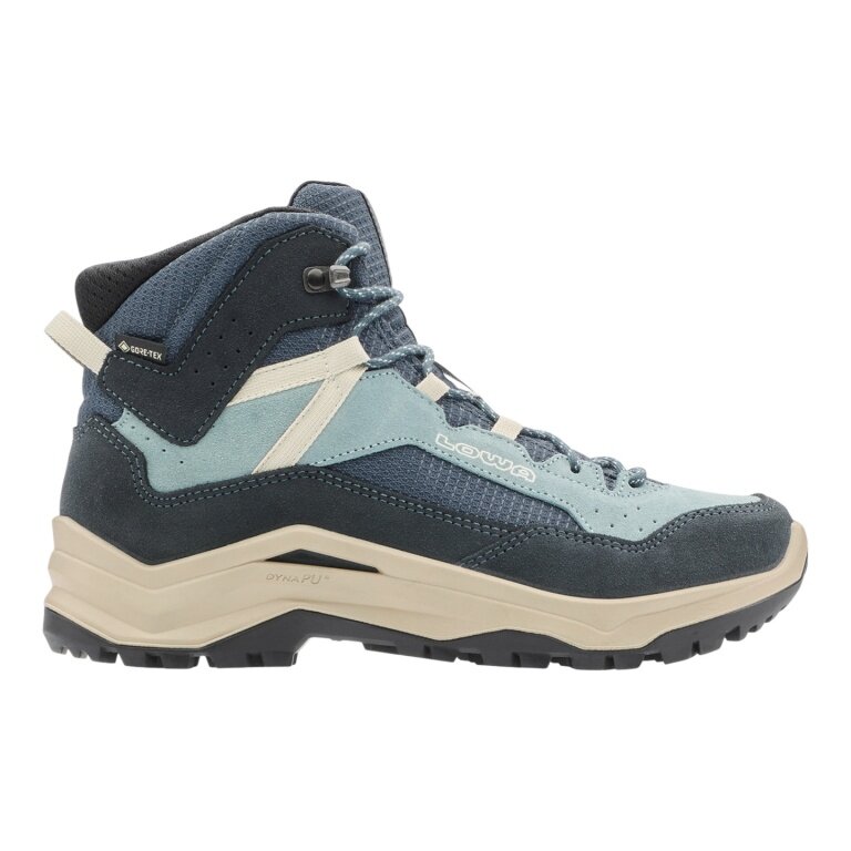 Lowa Wanderschuhe Ventierra QC GTX (Veloursleder/Textil, wasserdicht) rauchblau/blau Damen