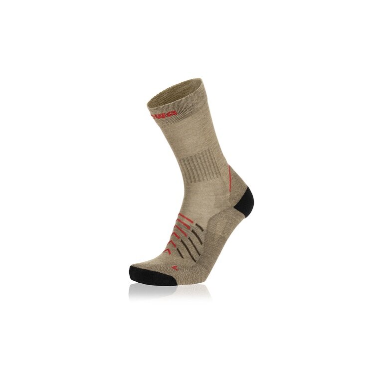 Lowa Wandersocke Crew Renegade (Merinowolle/Polyamid) steinbraun - 1 Paar