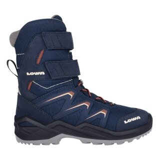 Lowa Winterstiefel Maddox Warm High GTX (Textil/Synthetik, wasserdicht) navyblau/rotholz Kinder