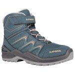 Lowa Winterschuhe Maddox Warm Mid GTX (Textil/Synthetik, wasserdicht) 2024 petrol/rosa Kinder