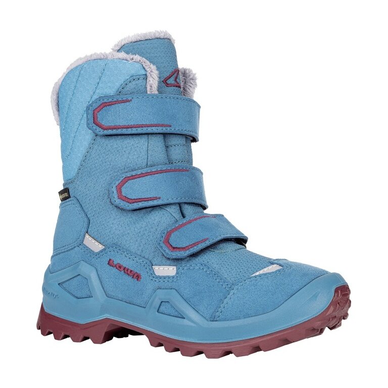 Lowa Winterschuhe Milo Evo GTX High (Textil/Synthetik, wasserdicht) türkisblau Kinder