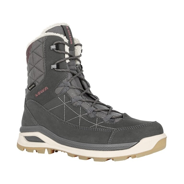 Lowa Winterstiefel Ottawa GTX (Veloursleder/Textil, wasserdicht) anthrazitgrau/altrosa Damen