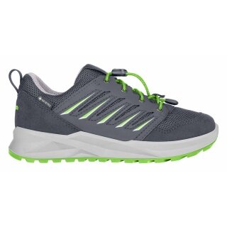 Lowa Wanderschuhe Axos GTX LO Junior (Textil/Synthetik, wasserdicht) stahlblau/limone Kinder