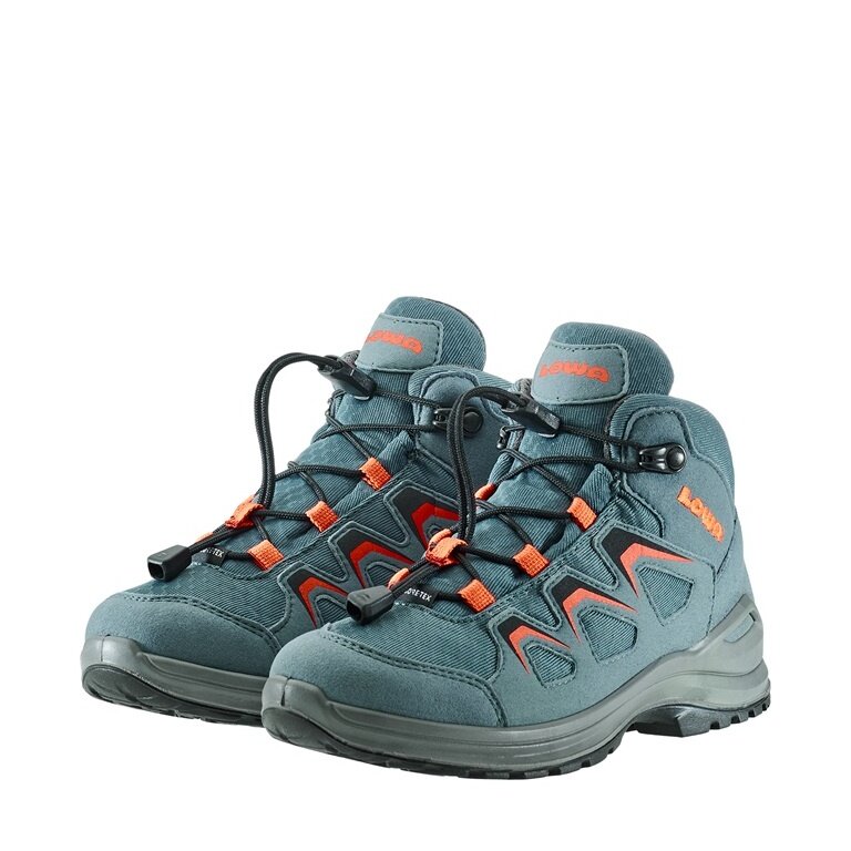 Lowa Wanderschuhe Innox Evo GTX QC (Synthetik/Textil, wasserdicht) dunkelpetrol/flame Kleinkinder