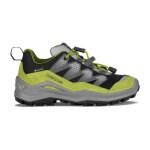 Lowa Wanderschuhe Maddox Pro Low GTX Junior (Textil/Veloursleder, wasserdicht) schwarz/limone Kinder