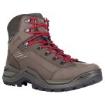 Lowa Wanderschuhe Renegade 100-Jahr GTX Mid (All-Terrain, Nubukleder, wasserdicht) espressobraun/rot Herren