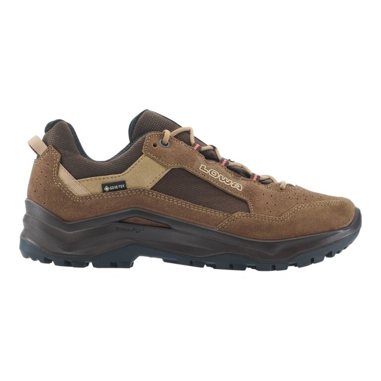 Lowa Wanderschuhe Ventierra LO GTX (Veloursleder/Textil, wasserdicht) humus/braun Herren