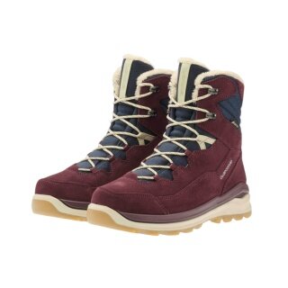 Lowa Winterstiefel Ottawa Evo GTX (Veloursleder/Textil, wasserdicht) rot/navyblau Damen