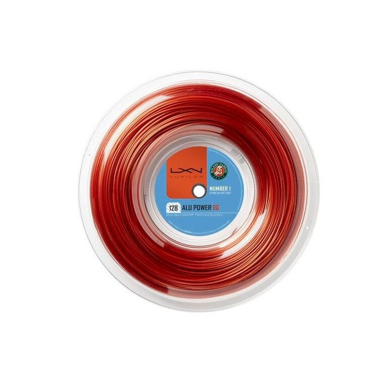 Luxilon Tennissaite Alu Power Roland Garros 1.28 (Haltbarkeit+Power) bronzebraun 200m Rolle