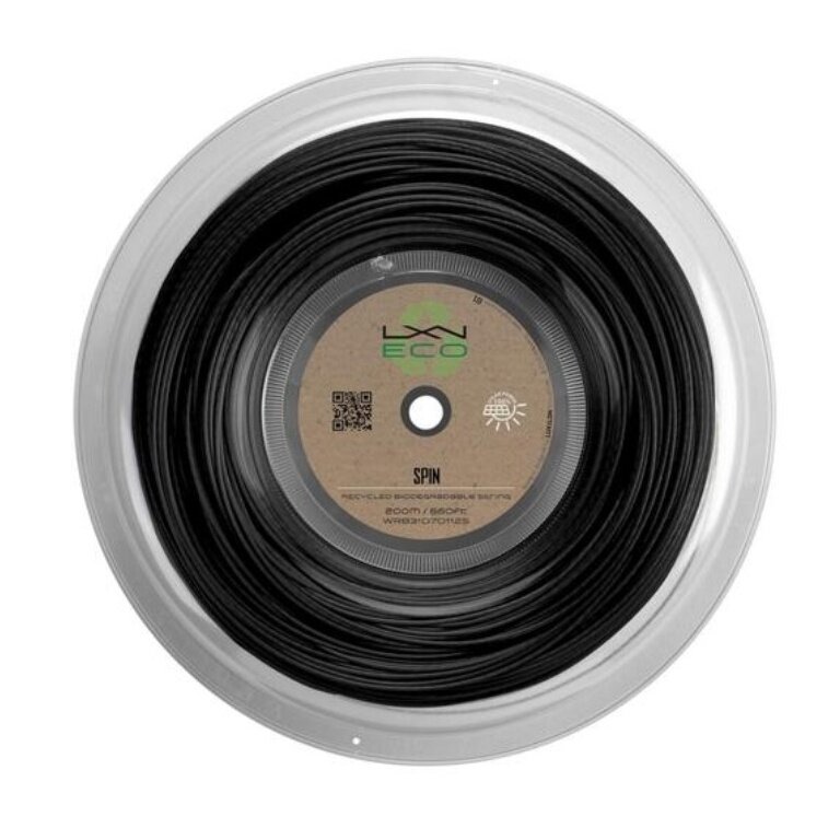 Luxilon Tennissaite Eco Spin 1.25 (Haltbarkeit+Spin) schwarz 200m Rolle