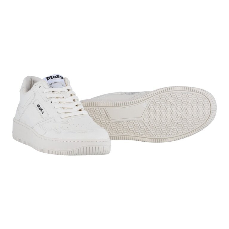 MoEa Sneaker Gen1 - Full White Grained - weiss/weiss