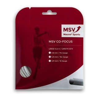 MSV Tennissaite Co Focus (Haltbarkeit+Kontrolle) weiss 12m Set