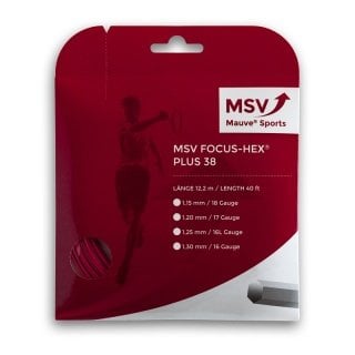 MSV Tennissaite Focus Hex Plus 38 (Haltbarkeit+Spin) rot 12m Set