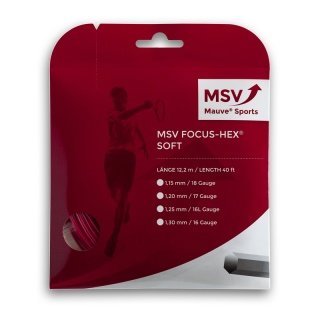 MSV Tennissaite Focus Hex Soft 1.25 (Haltbarkeit+Touch) rot 12m Set