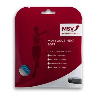 MSV Tennissaite Focus Hex Soft 1.15 (Haltbarkeit+Touch) hellblau 12m Set
