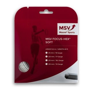 MSV Tennissaite Focus Hex Soft 1.15 (Haltbarkeit+Touch) weiss 12m Set