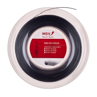 MSV Tennissaite Co Focus (Haltbarkeit+Kontrolle) schwarz 200m Rolle