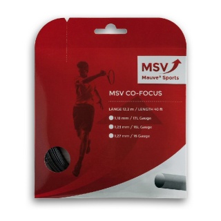 MSV Tennissaite Co Focus (Haltbarkeit+Kontrolle) schwarz 12m Set