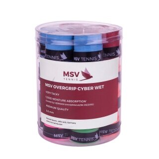 MSV Overgrip Cyber Wet 0.6mm (Schweissabsorption/Haltbarkeit) sortiert 24er Box