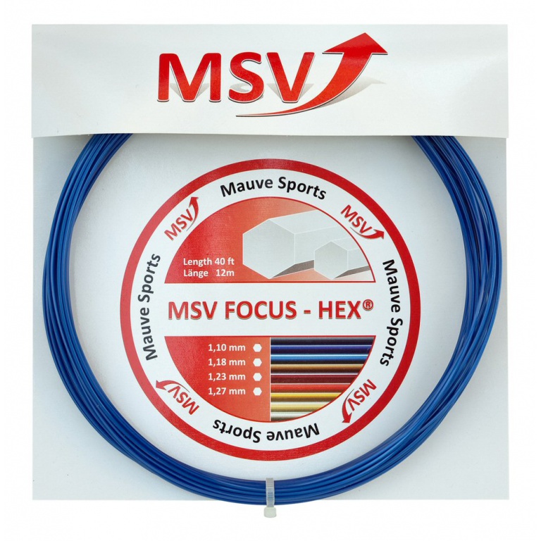 Besaitung mit Tennissaite MSV Focus Hex dunkelblau