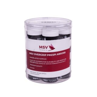 MSV Overgrip Prespi Absorb 0.6mm (Schweissabsorption/Komfort) weiss 24er Box