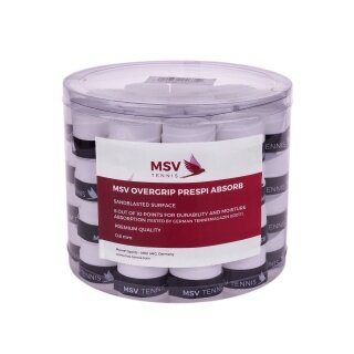 MSV Overgrip Prespi Absorb 0.6mm (Schweissabsorption/Komfort) weiss 60er Box